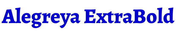 Alegreya ExtraBold шрифт